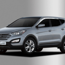 Дефлекторы Auto Clover - хромированные 4 шт на Hyundai Santa Fe 3 (DM)